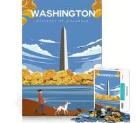 Rompecabezas de 1000 Piezas Washington Flawless Fit Art Mind Challenge Juguete Juego de Tiempo Libre Divertido Regalo de Cumpleaños (50x75cm)