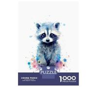 Rompecabezas De 1000 Piezas - Watercolor Baby Raccoon Rompecabezas para Adultos Juguetes De Bricolaje Oferta De Decoración Perfecta como Regalos para Toda La Familia 52x38cm/1000pcs