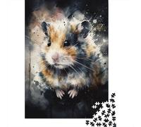Rompecabezas De 1000 Piezas - Watercolor Hamster Art Print-1 Rompecabezas para Adultos Juguetes De Bricolaje Oferta De Decoración Perfecta como Regalos para Toda La Familia 52x38cm/1000pcs