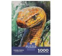 Rompecabezas De 1000 Piezas Watercolor Snake Portrait Rompecabezas para Adultos Juego De Ingenio Análisis Y Lógica Cumpleaños 70x50cm/1000pcs