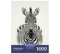 Rompecabezas De 1000 Piezas Watercolor Zebra Portrait Rompecabezas para Adultos Juguetes Antiestrés Decoración Perfecta Cumpleaños Y Navidad 70x50cm/1000pcs