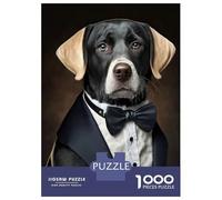 Rompecabezas De 1000 Piezas Well Dressed Labrador Dog Rompecabezas para Adultos Juego Familiar Decoración Perfecta Cumpleaños Y Navidad 70x50cm/1000pcs