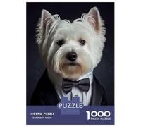 Rompecabezas De 1000 Piezas Well Dressed Westie Dog 1 Rompecabezas para Adultos Juego Familiar Decoración Perfecta Cumpleaños Y Navidad 52x38cm/1000pcs