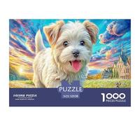 Rompecabezas De 1000 Piezas «West Highland White Terrier» para La Familia - Divertido Desafío En Papel Ecológico, Juego De Mesa para Adultos Y Niños 52x38cm/1000pcs