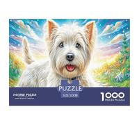 Rompecabezas De 1000 Piezas «West Highland White Terrier» para La Familia - Divertido Juego De Mesa para Compartir En Casa con Adultos Y Niños 52x38cm/1000pcs