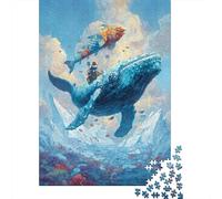 Rompecabezas De 1000 Piezas - Whale and Fish Adventure Rompecabezas para Adultos Juguetes De Bricolaje Oferta De Decoración Perfecta como Regalos para Toda La Familia 38x26cm/1000pcs