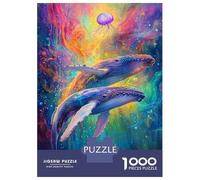 Rompecabezas De 1000 Piezas Whale Dreams Rompecabezas para Adultos Juego De Ingenio Ensamblaje De Patrones Difícil Y Desafiante 38x26cm/1000pcs
