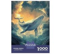 Rompecabezas De 1000 Piezas Whale in Dreamy Ocean Scene Rompecabezas para Adultos Juego De Ingenio Análisis Y Lógica Cumpleaños 52x38cm/1000pcs