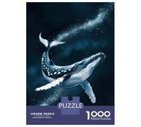 Rompecabezas De 1000 Piezas Whale in The Deep Blue Sea Rompecabezas para Adultos Juegos Relajantes Decoración del Hogar Cumpleaños Y Navidad 52x38cm/1000pcs
