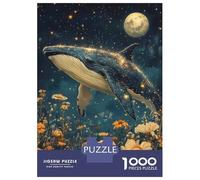 Rompecabezas De 1000 Piezas - Whale in The Night Sky Rompecabezas Juego De Ingenio Decoración De Pared Oferta como Regalos para Toda La Familia 38x26cm/1000pcs