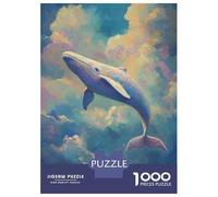 Rompecabezas De 1000 Piezas Whale in The Sky Painting Rompecabezas para Adultos Juego Práctico Una Obra De Arte Cumpleaños Y Navidad 38x26cm/1000pcs