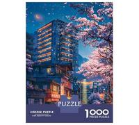 Rompecabezas De 1000 Piezas When The Sakura Bloom Rompecabezas para Adultos Juguetes Antiestrés Vacaciones En Casa Matar El Tiempo para Cumpleaños, Navidad 38x26cm/1000pcs