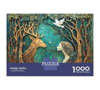 Rompecabezas De 1000 Piezas Whimsical Forest Wall Art Rompecabezas para Adultos Juego Práctico Vacaciones En Casa Matar El Tiempo Cumpleaños 70x50cm/1000pcs
