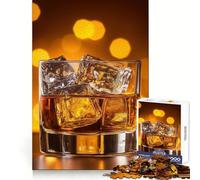 Rompecabezas de 1000 Piezas Whiskey on The Rocks para Adultos Ideal para Fortalecer la Memoria,entretenerse y Disfrutar de Momentos de Ocio Diseño Elegante y Original Un Regalo significativo 50x75cm