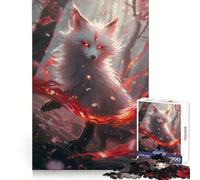 Rompecabezas de 1000 Piezas White Sakura Kitsune para Adultos Ideal para Mejorar la Memoria, para una recreación Tranquila y un Regalo Memorable (38x52cm)