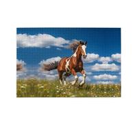 Rompecabezas de 1000 piezas Whjdpp Running Horses Pattern Educativo Intelectual Rompecabezas de madera, rompecabezas divertidos, rompecabezas para aliviar el estrés