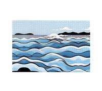Rompecabezas de 1000 piezas Whjdpp Waves Lapping at The Rocks Pattern Educativo Intelectual Rompecabezas de madera, rompecabezas divertidos, rompecabezas para aliviar el estrés