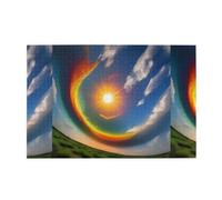 Rompecabezas de 1000 piezas WHJSHOP Sun High in the Sky, rompecabezas de madera de calidad para adultos y niños, rompecabezas divertidos para aliviar el estrés