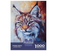 Rompecabezas De 1000 Piezas - Wild Lynx Portrait Rompecabezas para Adolescentes Juego Familiar Análisis Y Lógica Trato como Regalos para Toda La Familia 52x38cm/1000pcs