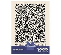 Rompecabezas De 1000 Piezas - William Morris Black & White Rompecabezas para Adultos Juego De Ingenio Desafío Difícil Oferta como Regalos para Toda La Familia 38x26cm/1000pcs