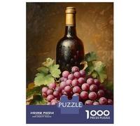 Rompecabezas De 1000 Piezas Wine and Grapes Still Life Rompecabezas para Adultos Juguetes Antiestrés Decoración Perfecta Cumpleaños Y Navidad 52x38cm/1000pcs