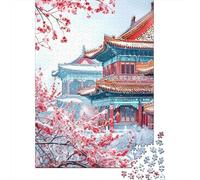 Rompecabezas De 1000 Piezas Winter Cherry Blossom Garden Rompecabezas para Adultos Juego Familiar Desafío Difícil Oferta como Regalos para Toda La Familia 70x50cm/1000pcs