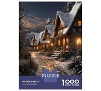 Rompecabezas De 1000 Piezas Winter Cottage Magic Rompecabezas Juguetes Antiestrés Decoración De Pared Cumpleaños Y Navidad 70x50cm/1000pcs