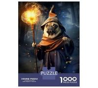 Rompecabezas De 1000 Piezas - Wizard Pug Rompecabezas Juego De Ingenio Decoración De Pared Oferta como Regalos para Toda La Familia 38x26cm/1000pcs