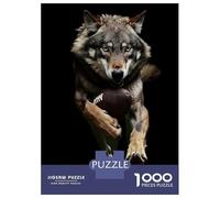 Rompecabezas De 1000 Piezas Wolf American Football Rompecabezas para Adultos Juego Práctico Vacaciones En Casa Matar El Tiempo Cumpleaños 38x26cm/1000pcs