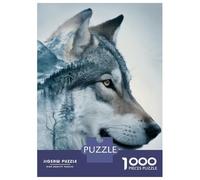 Rompecabezas De 1000 Piezas Wolf Husky Dog Rompecabezas para Adultos Juegos Familiares Ensamblaje De Patrones Cumpleaños Y Navidad 38x26cm/1000pcs