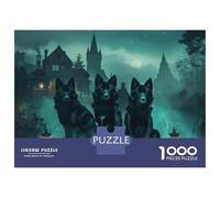 Rompecabezas De 1000 Piezas Wolf Pack in Moonlit Forest Rompecabezas para Adolescentes Juego De Ingenio Regalos para Mujeres Cumpleaños Y Navidad 52x38cm/1000pcs