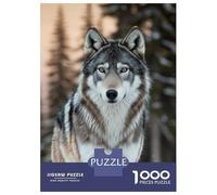 Rompecabezas De 1000 Piezas Wolf Portrait in Winter Rompecabezas para Adultos Juego De Ingenio Carrera De Velocidad De Manos Cumpleaños Y Navidad 52x38cm/1000pcs