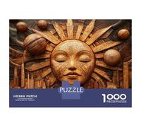 Rompecabezas De 1000 Piezas Wooden Sun Wall Art Decor Rompecabezas para Adultos Juego Práctico Una Obra De Arte Cumpleaños Y Navidad 52x38cm/1000pcs