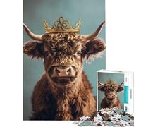 Rompecabezas de 1000 Piezas Yak King Pastel Crown para Juego Educativo Juguete desafiante para Juegos educativos Divertido y humorístico Gran Regalo para los Amantes de los Juegos (tamaño 38x26cm)
