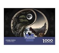 Rompecabezas De 1000 Piezas Yin and Yang Landscape 2 Rompecabezas para Adultos Juego De Ingenio Carrera De Velocidad De Manos Cumpleaños Y Navidad 52x38cm/1000pcs