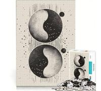 Rompecabezas de 1000 Piezas Yin Yang Cosmos decoración de Pared de Juguete desafiante para completar Mejora el Amor Entre Parejas 50x75cm