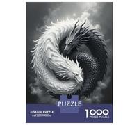 Rompecabezas De 1000 Piezas Yin Yang Dragons Rompecabezas para Adultos Juegos Familiares Ensamblaje De Patrones Cumpleaños Y Navidad 38x26cm/1000pcs