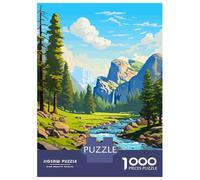 Rompecabezas De 1000 Piezas Yosemite Spring Pixel Art Rompecabezas para Adultos Juego De Ingenio Difícil Difícil Único Cumpleaños Y Regalos 38x26cm/1000pcs