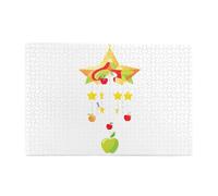 Rompecabezas de 1000 piezas Yyhwhjde Apple Star Wind Chime Picture Educational Intelectual Rompecabezas de madera, rompecabezas divertidos, rompecabezas para aliviar el estrés