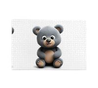Rompecabezas de 1000 piezas Yyhwhjde Cute Little Grizzly Bear Picture Educational Intelectual Rompecabezas de madera, rompecabezas divertidos, rompecabezas para aliviar el estrés