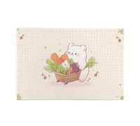 Rompecabezas de 1000 piezas Yyhwhjde Little Bear comprando frutas y verduras imagen educativa intelectual rompecabezas de madera, rompecabezas divertidos, rompecabezas para aliviar el estrés
