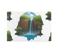 Rompecabezas de 1000 piezas Yyhwhjde Rainbow Under The Waterfall Picture Educativo Intelectual Rompecabezas de madera, rompecabezas divertidos, rompecabezas para aliviar el estrés
