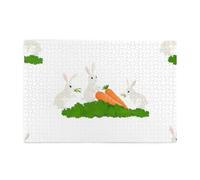 Rompecabezas de 1000 piezas Yyhwhjde Una zanahoria animada tirando imagen de competencia educativa intelectual rompecabezas de madera, rompecabezas divertidos, rompecabezas para aliviar el estrés