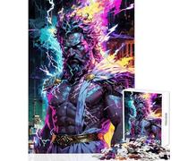 Rompecabezas de 1000 Piezas Zeus︰ Panteón Neón Juegos relajantes para Toda la Familia Juguete Decoración de Pared con Piezas de Formas aleatorias Que encajan Perfectamente (26x38cm)