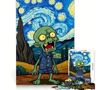 Rompecabezas de 1000 Piezas Zombi en la Noche Estrellada Desarrollo de la lógica, Entretenimiento Consciente, ensamblaje preciso, Regalo Original (38x52cm)