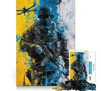 Rompecabezas de 1000 Piezas Zona de Combate Urbano - Juguete de desafío Mental - Troquelado de Alta precisión - Divertido Reto para Pasar el Tiempo (50x75cm)