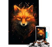 Rompecabezas de 1000 Piezas Zorro Rojo Misterioso Juego Divertido Desafío de Inteligencia Mental Juguetes Adictivos Regalos para Mujeres y Hombres Divertidos y Humorísticos (Tamaño 38x52cm)