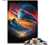 Rompecabezas de 1000 Planetas y montañas de Colores para Adultos, de Madera, para Adolescentes Mayores de 14 años, decoración del hogar, 50x75cm, cumpleaños