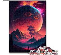 Rompecabezas de 1000 Planetas y montañas de Colores para Adultos, de Madera, para Adolescentes Mayores de 14 años, decoración del hogar, 50x75cm, cumpleaños