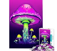 Rompecabezas de 1000 Setas psicodélicas Luminosas Juguetes adictivos para Cultivar la Paciencia Juegos relajantes Aprendizaje Educativo Regalos de Amigo Invisible (tamaño 38x26cm)